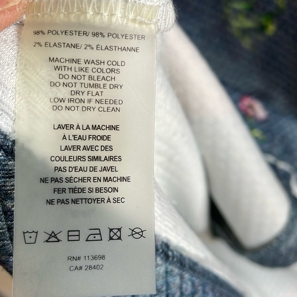 Margaret O’Leary Dress Blue Floral Quilted Sheath Dress Sz8 (M) - Picture 7 of 12